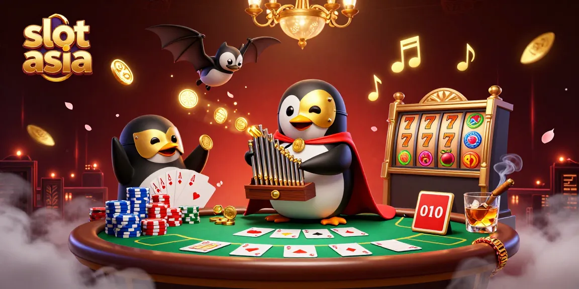 Bermain slot asia dengan grafis imersif dan elemen kasino yang kaya dalam ilustrasi 3D.